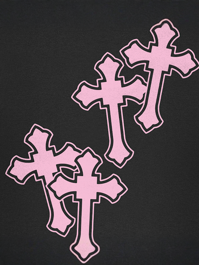 Mister Tee, Six Crosses II Oversize Tee, black, Image 3 of 4
