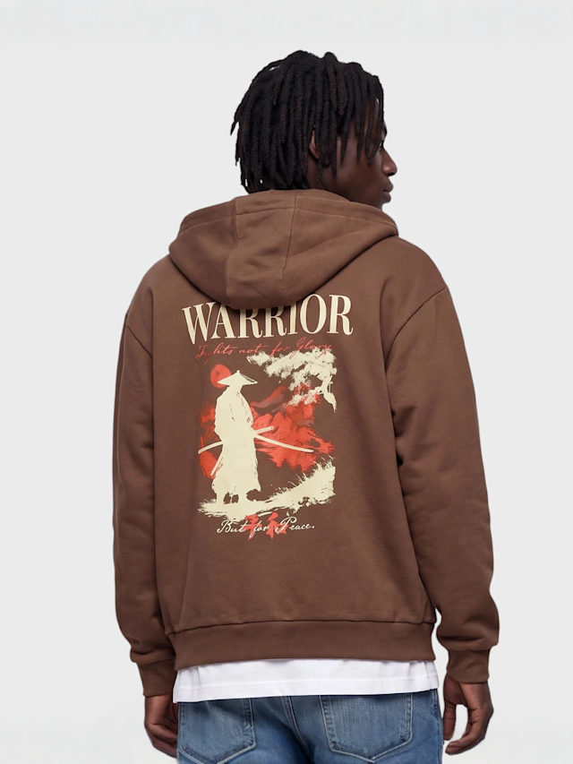 Mister Tee, True Warrior Fluffy Zip Hoody, black, Image 1 of 4
