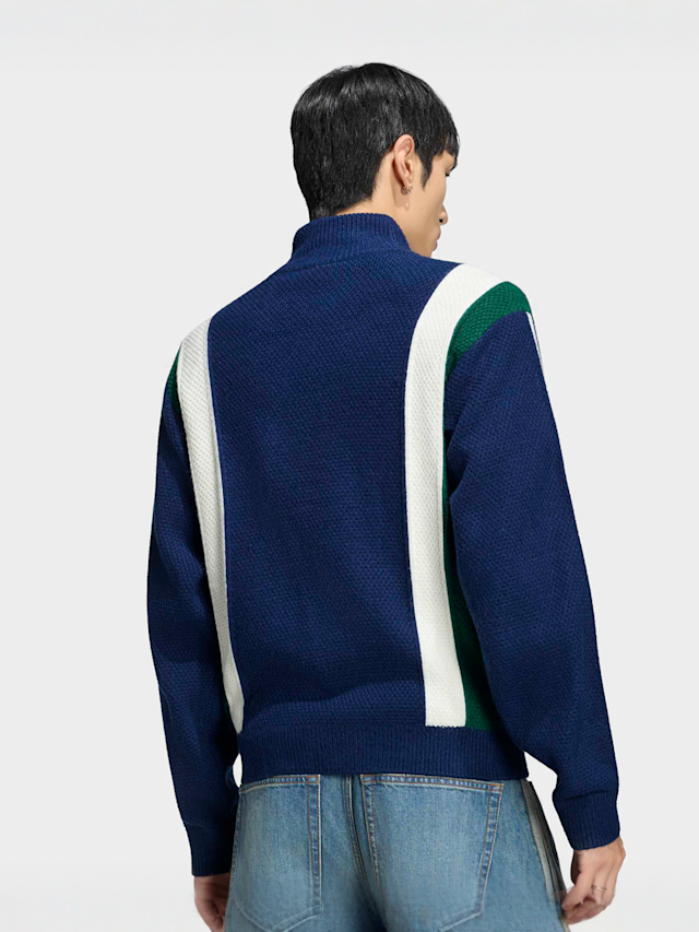 adidas Originals, Knitted Tracktop, blue, Image 2 of 5