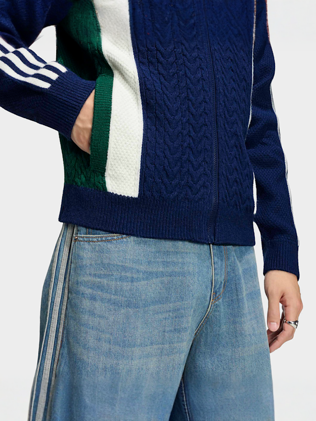 adidas Originals, Knitted Tracktop, blue, Image 4 of 5