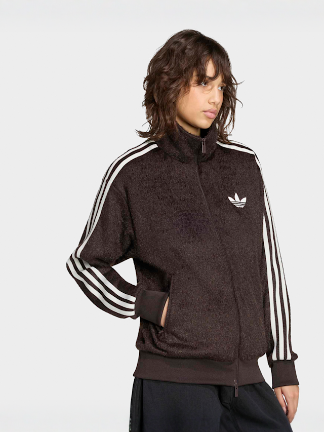adidas Originals, Mohair Firebird Loose Track Top, brown, Image 1 of 5