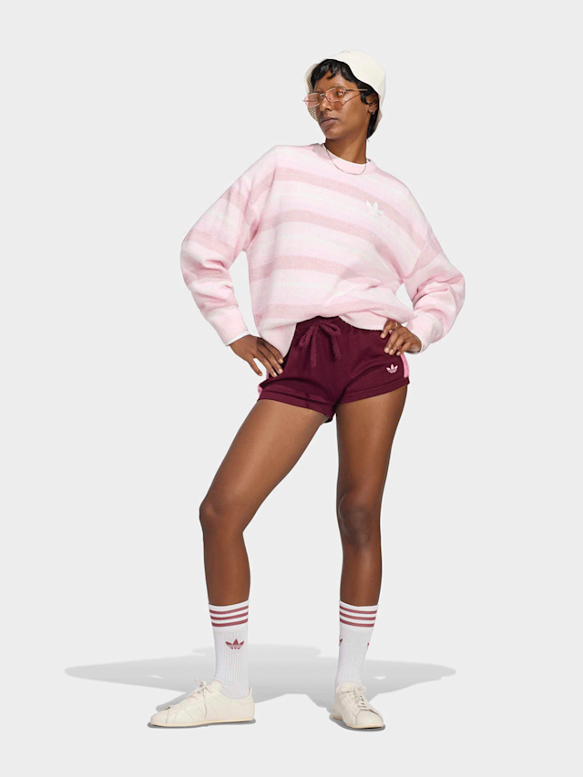 adidas Originals, Knit Essentials Striped Sweatshirt, Pink, Image 5 of 5