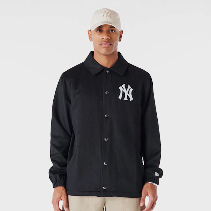 New Era New York Yankees MLB Wool Coach Jacket schwarz 47352 1