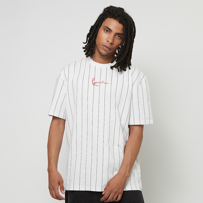 Karl Kani Small Signature Pinstripe Tee weiß 46416 1