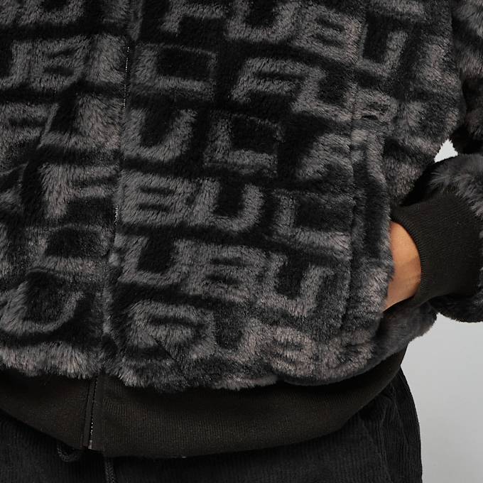 FUBU Corporate Aop Fake Fur Jacket black/anthrazit schwarz 41164 3
