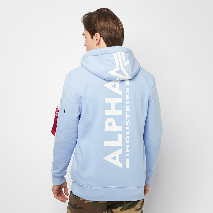Alpha Industries Back Print Hoody blauw 1001 2