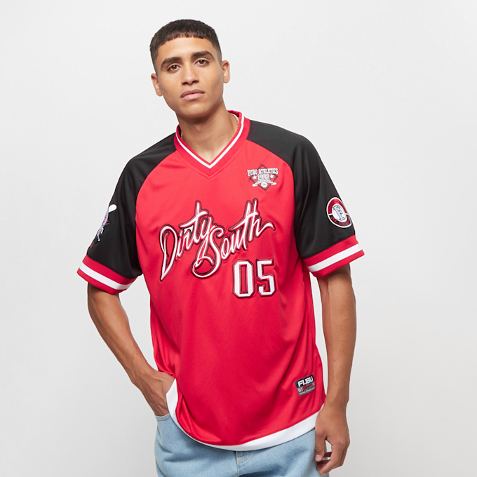 FUBU FUBU Athletics Dirty South Baseball Jersey rojo 2563 1