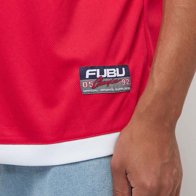 FUBU FUBU Athletics Dirty South Baseball Jersey rojo 2563 4