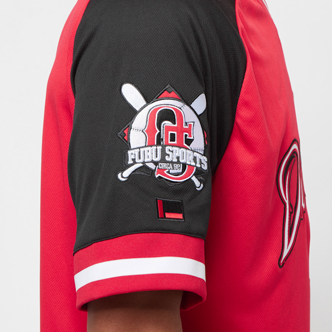 FUBU FUBU Athletics Dirty South Baseball Jersey rojo 2563 6