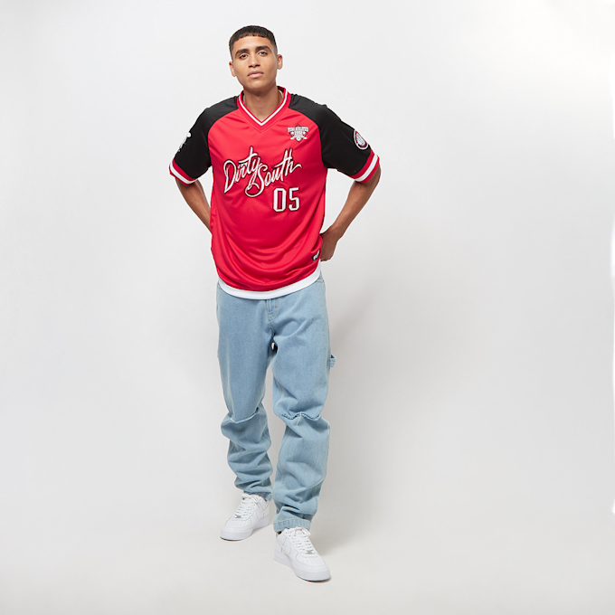 FUBU FUBU Athletics Dirty South Baseball Jersey rojo 2563 7