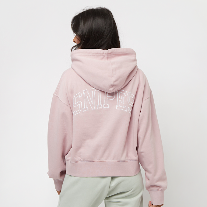 SNIPES College Logo Washed Short Hoodie różowy 2608 2