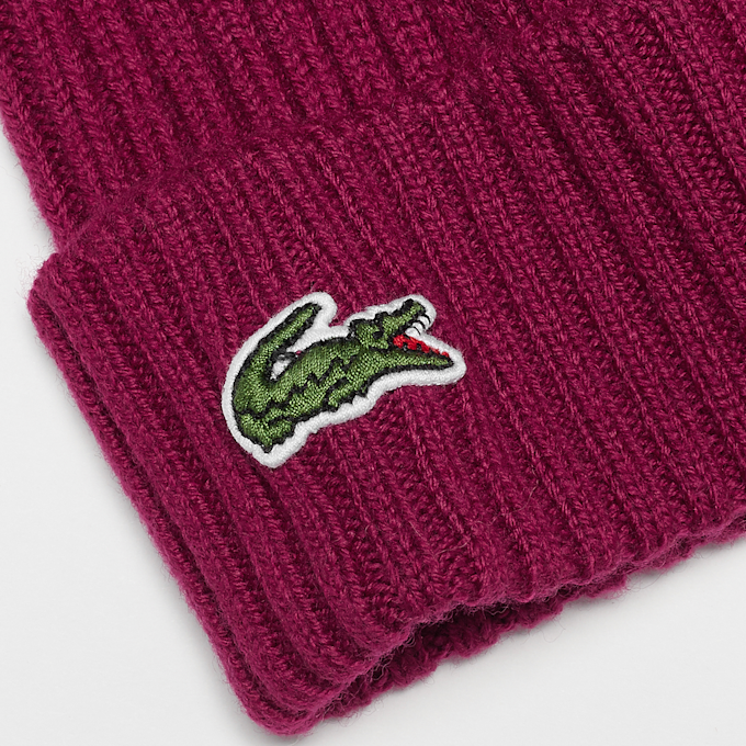 Lacoste Knitted Cap bordeaux rot 46861 3