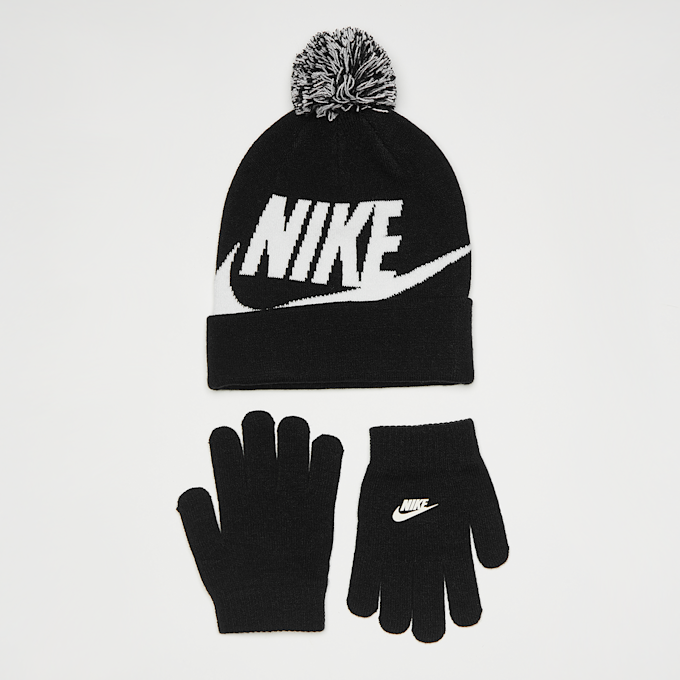Nike Nan Swoosh Pom Beanie Glove Set negro 3073 1