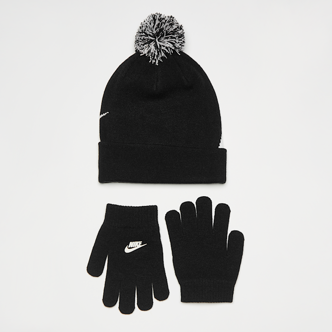 Nike Nan Swoosh Pom Beanie Glove Set negro 3073 2