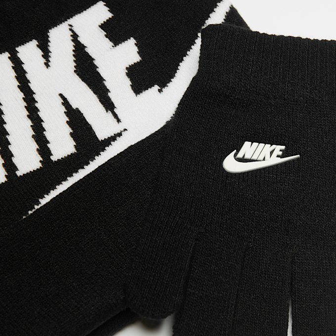 Nike Nan Swoosh Pom Beanie Glove Set nero 3073 3