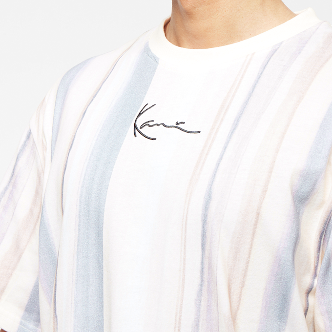 Karl Kani Small Signature Tie Dye Stripe Tee weiß 6002 3