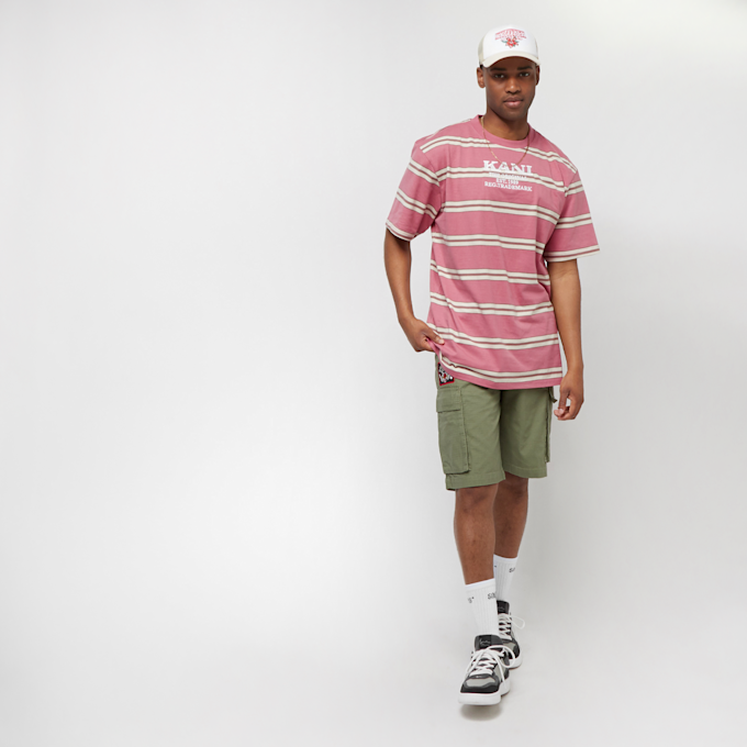Karl Kani KK Retro Stripe Tee rose/brown/light sand Undefined Color 8007 4
