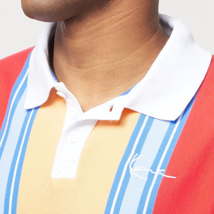 Karl Kani Chest Signature Stripe Polo Tee multicolore 8021 3