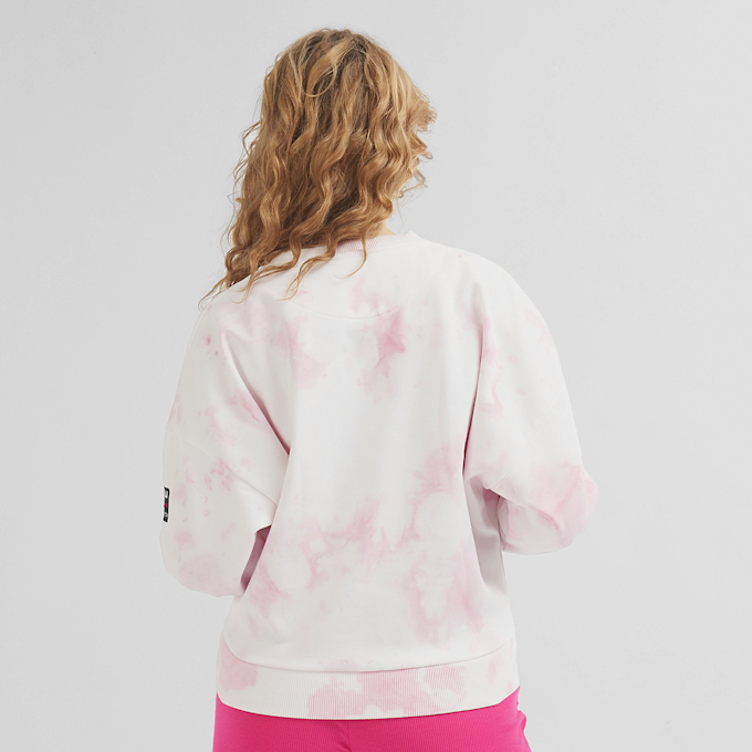 FUBU Corporate Tribal Tiedye Crew blanc 3735 2