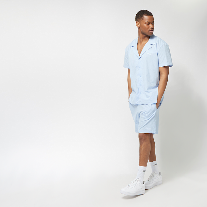 Sean John Script Logo Seersucker Resort Shirt plava 3903 4
