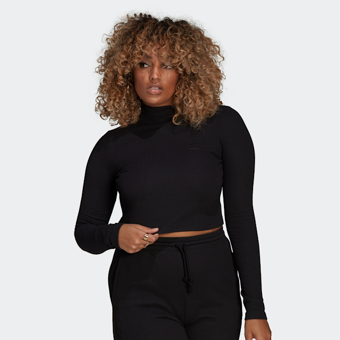 adidas Originals Winter Ease Ribbed Cropped Longsleeve czarny 4316 1