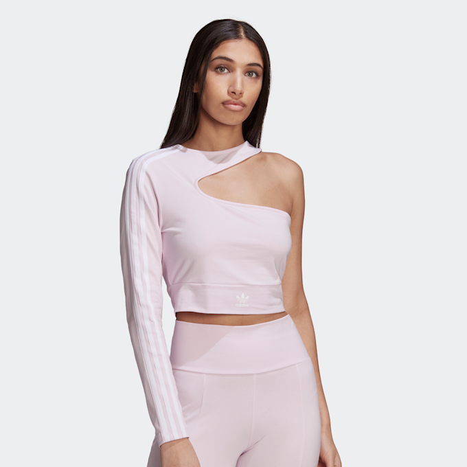 adidas Originals 80's Dance Cropped Cut-out Top rosa 4777 1
