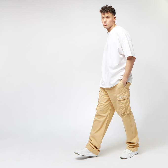 Karl Kani Small Signature Straight Leg Cargo Pants beige 4802 7