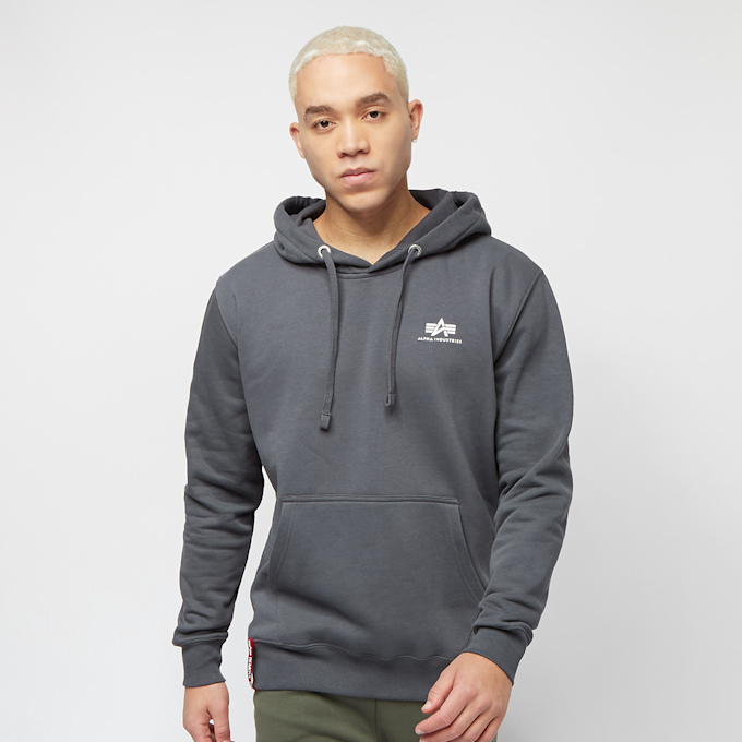 Alpha Industries Basic Hoody Small Logo grau 4917 1
