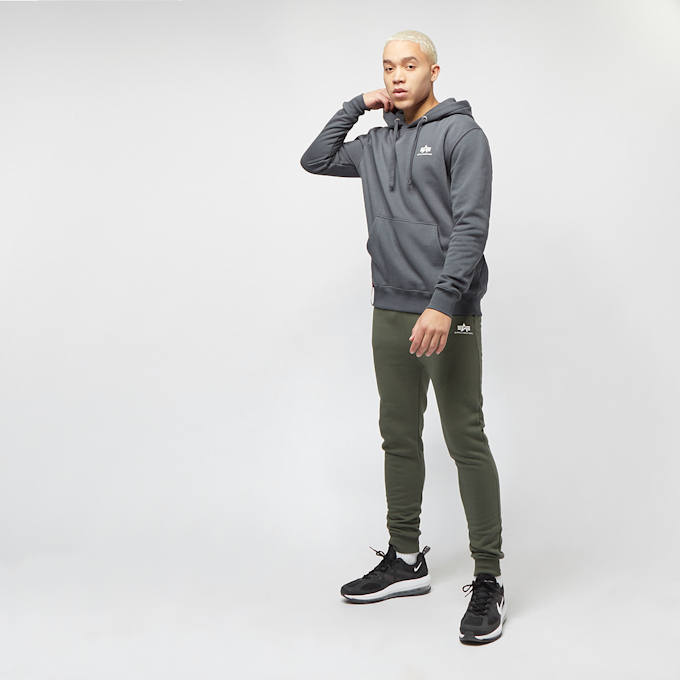 Alpha Industries Basic Hoody Small Logo grau 4917 5