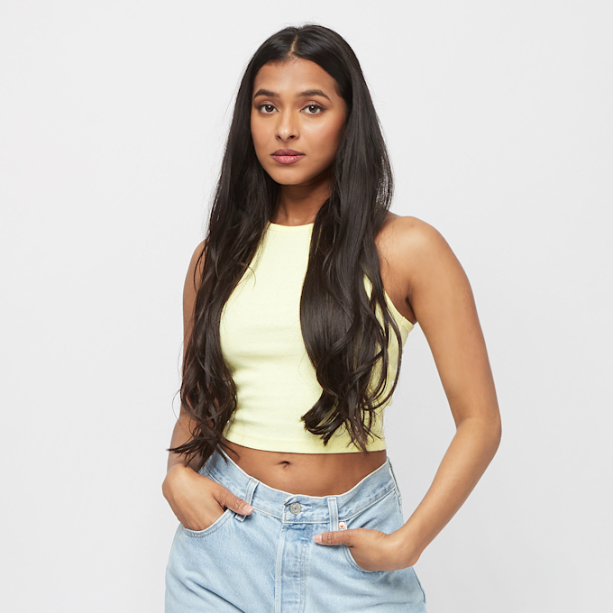 Urban Classics Ladies Cropped Rib Top jaune 5316 1