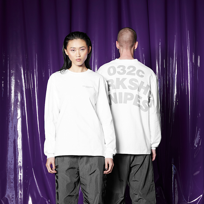 SNIPES x  032c WORKSHOP Fabric Mix Longsleeve biały 8845 1