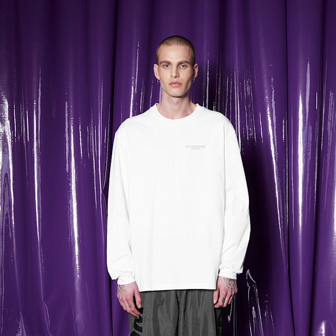 SNIPES x  032c WORKSHOP Fabric Mix Longsleeve bianco 8845 2