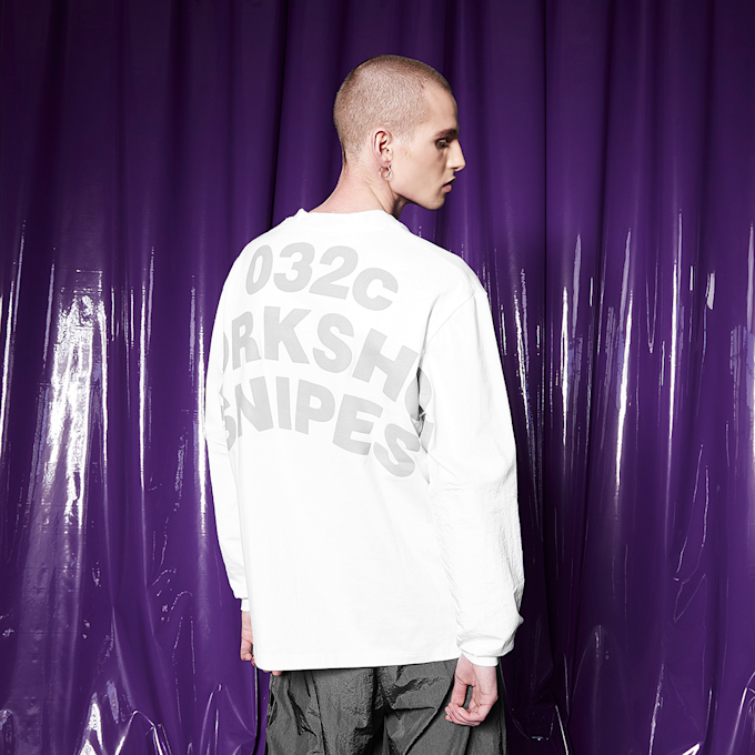 SNIPES x  032c WORKSHOP Fabric Mix Longsleeve biały 8845 3