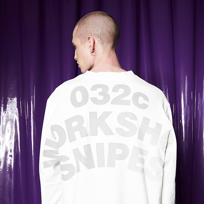 SNIPES x  032c WORKSHOP Fabric Mix Longsleeve biały 8845 6