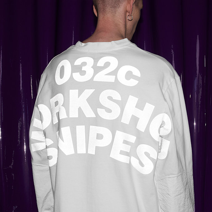 SNIPES x  032c WORKSHOP Fabric Mix Longsleeve biały 8845 7