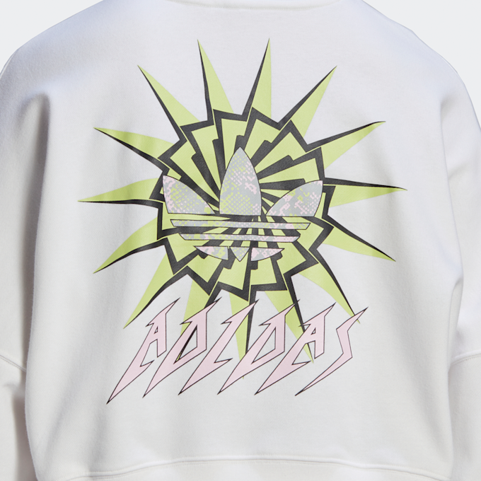 adidas Originals Sweat à Capuche Cropped Summer Rave blanc 9492 4