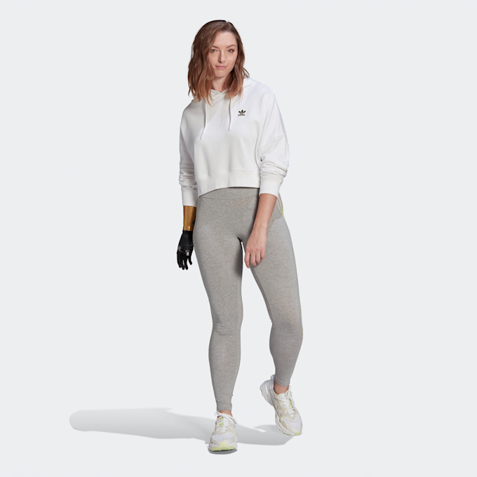 adidas Originals Sweat à Capuche Cropped Summer Rave blanc 9492 5