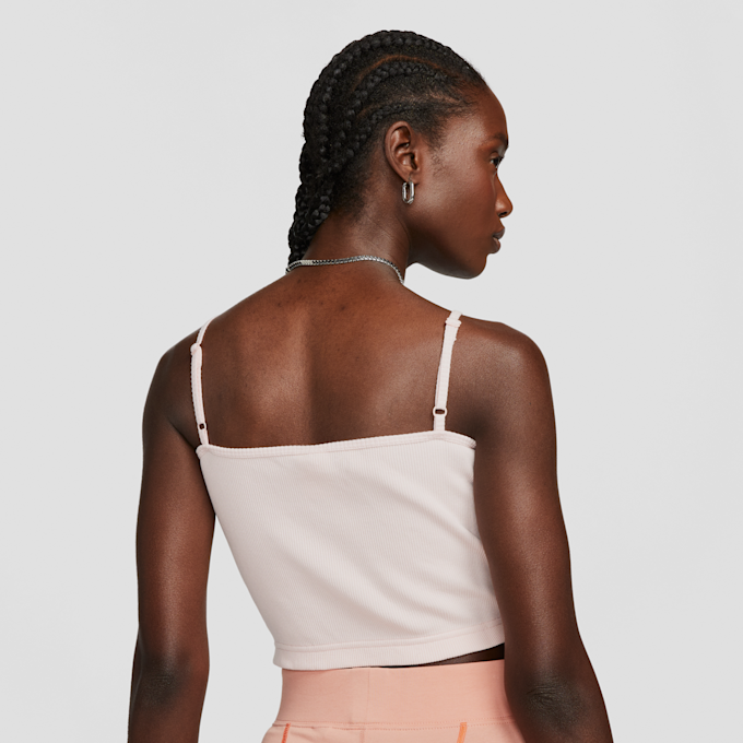 Nike Sportswear Essential Women's Ribbed Crop Top beige 11101 2