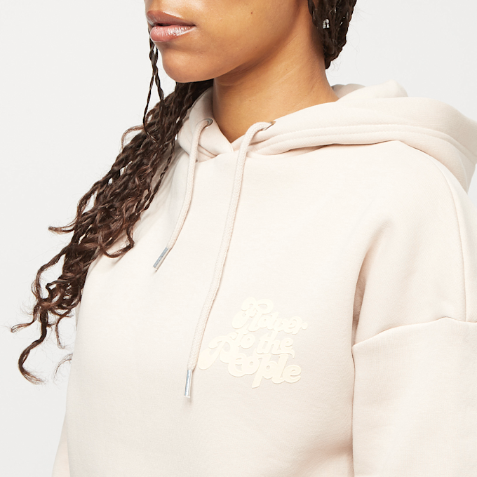 On Vacation Ladies' Flower Cropped Hoodie beige 11651 3