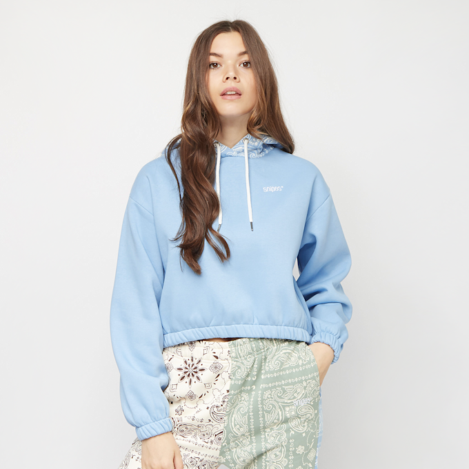 SNIPES Small Logo Paisley Cropped Oversized Hoodie blau 11804 1