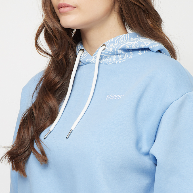 SNIPES Small Logo Paisley Cropped Oversized Hoodie blau 11804 3