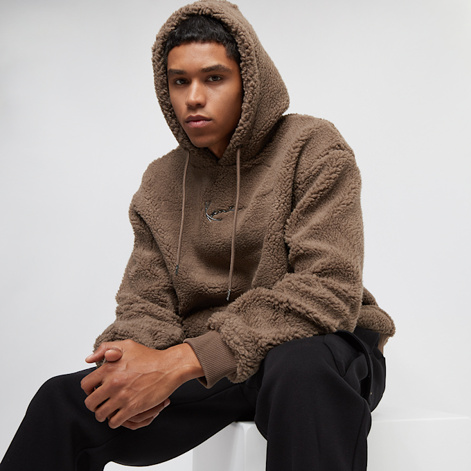 Karl Kani Metal Signature Teddy Hoodie grau 11880 1