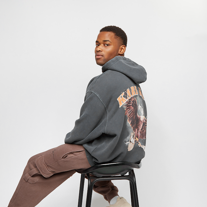 Karl Kani Small Signature OS Washed Heavy Sweat Eagle Hoodie noir 11897 1