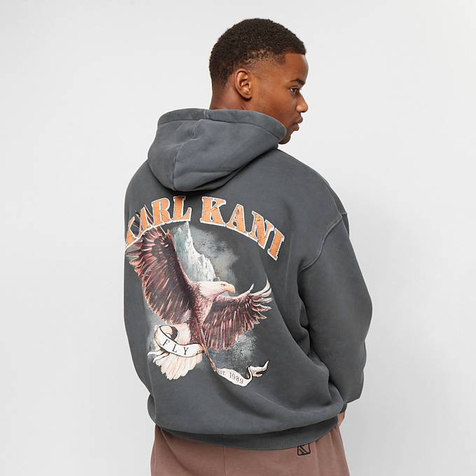 Karl Kani Small Signature OS Washed Heavy Sweat Eagle Hoodie noir 11897 3