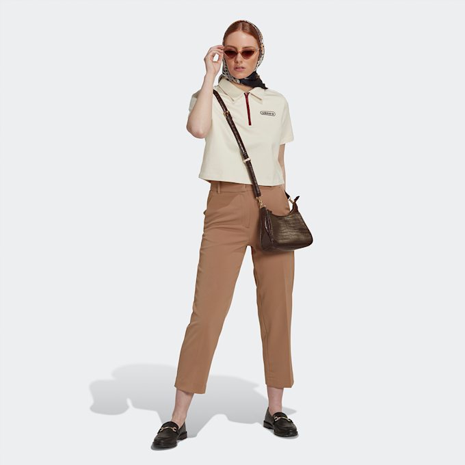 adidas Originals Originals Resort Cropped Zip Polohemd blanc 12720 5