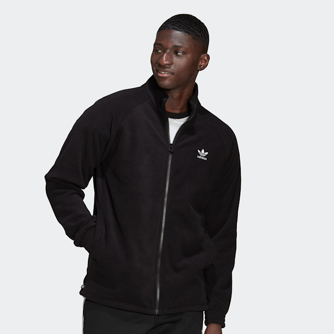 adidas Originals adicolor Trefoil Teddy Fleecejacke schwarz 10548 1