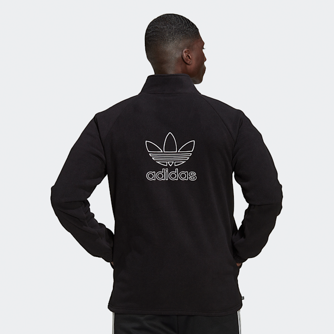 adidas Originals adicolor Trefoil Teddy Fleecejacke schwarz 10548 2