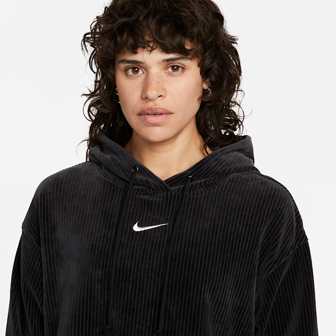 Nike Sportswear Women's Velour Cropped Pullover Hoodie czarny 16119 3