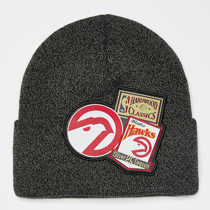 Mitchell & Ness NBA XL Logo Patch Knit HWC Atlanta Hawks noir 16341 1