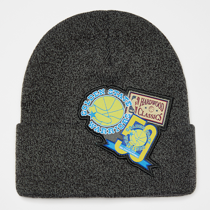 Mitchell & Ness NBA XL Logo Patch Knit HWC Golden State Warriors schwarz 16346 1